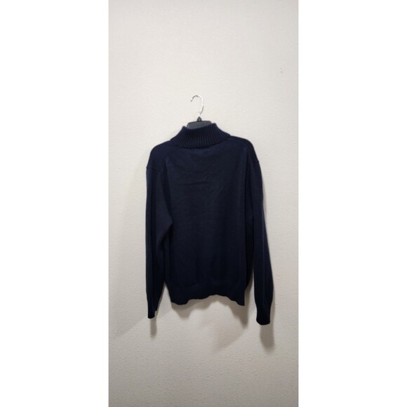 Ralph Lauren Polo Sweater Mens XL Shale Blue Mock Neck Long Sleeve Preppy Button - Picture 5 of 7